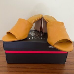 VINCE CAMUTO Alyysa mule golden sun mustard yellow leather -6.5-NIB!